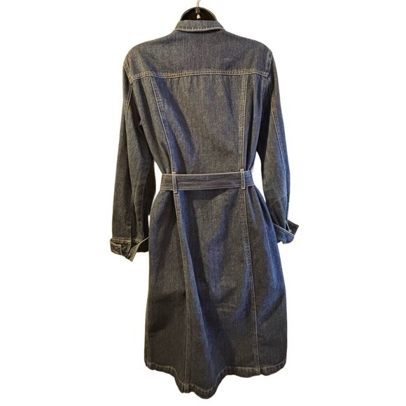 Vtg Jones New York Country Dark Wash Denim Dress 10928845, Size 6, Preppy Chic - Picture 3 of 5